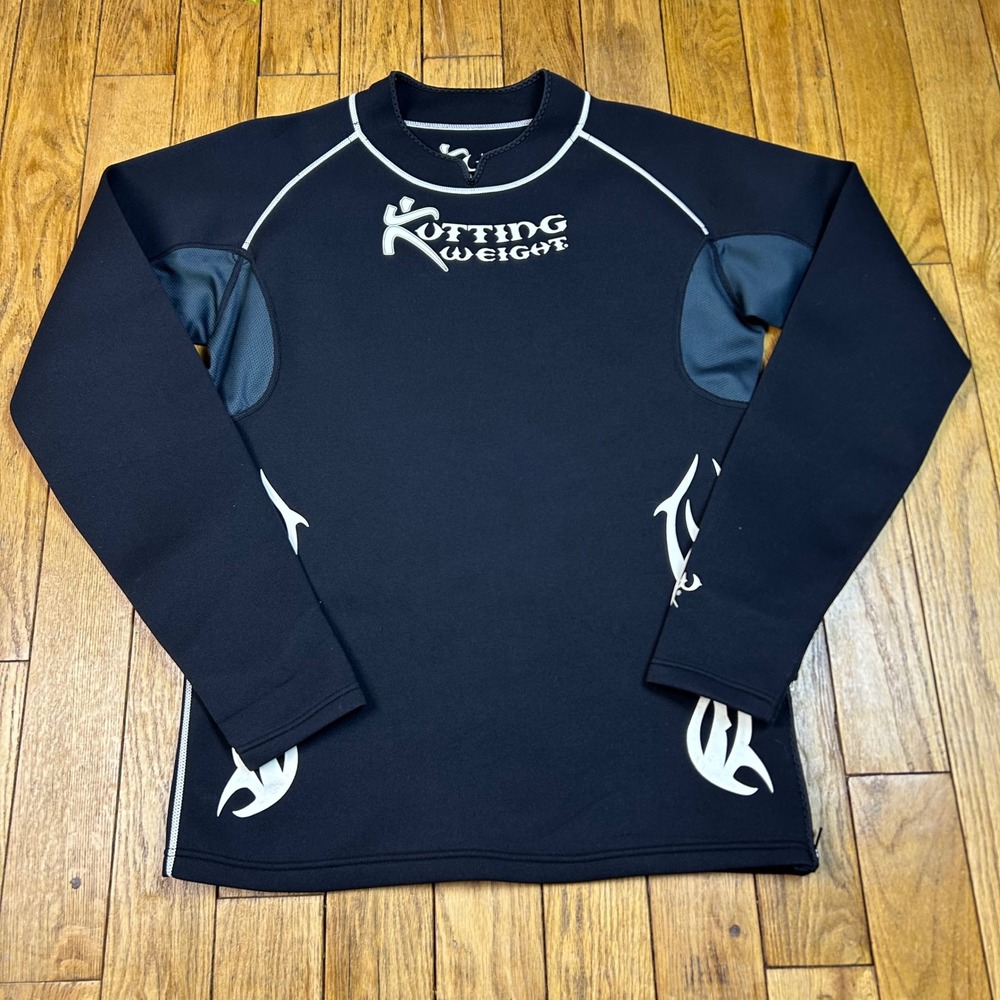Kutting Weight Neoprene Sauna Shirt 2XL Black Long Sleeve‎ Workout Top Zipper